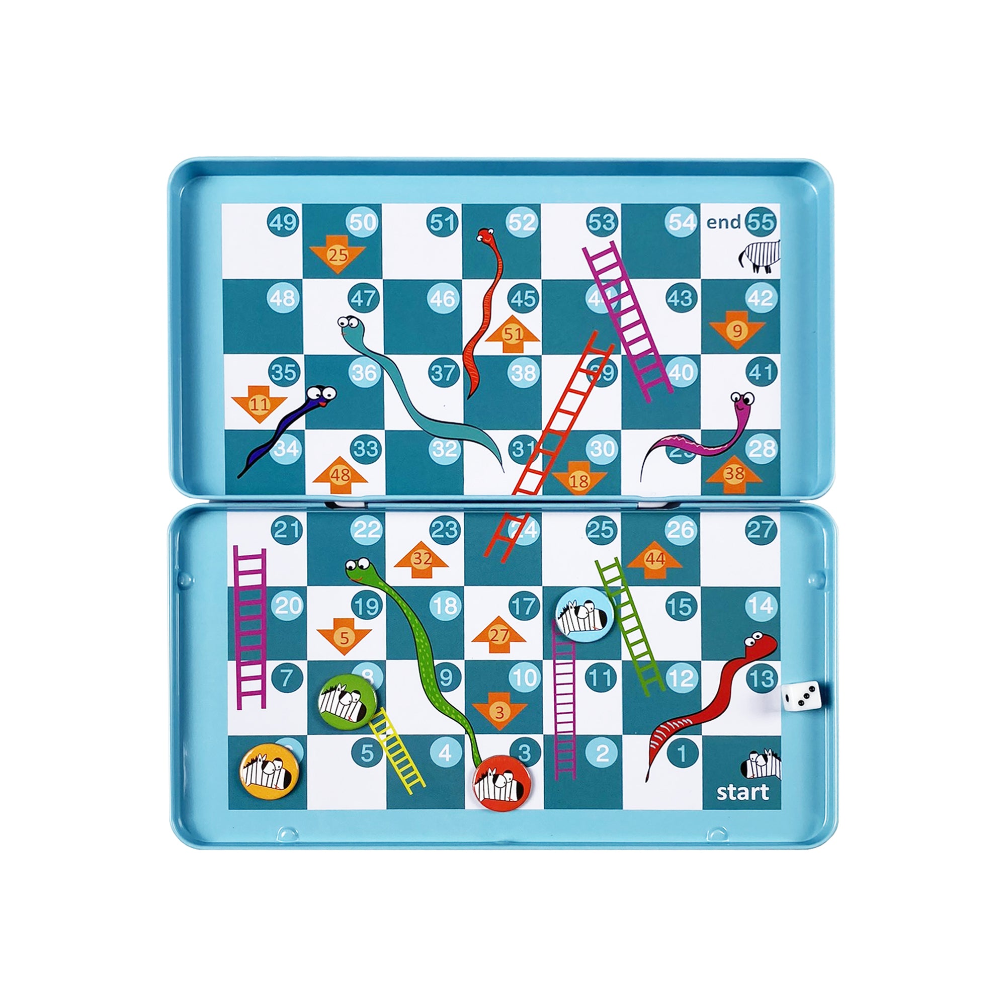 KOKOSUN Snakes and Ladders - Gioco da tavolo pieghevole magnetico 24,9
