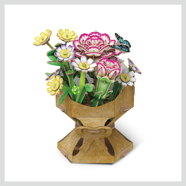 Carnation Flower Bouquet - 3D Puzzle
