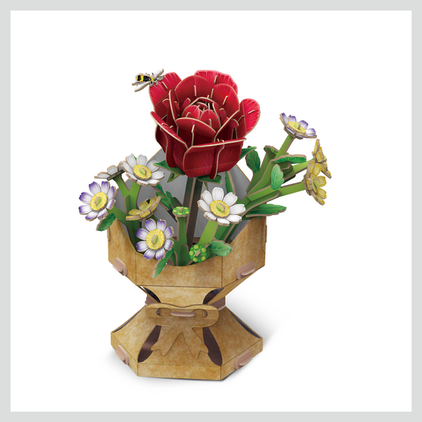 Rose Flower Bouquet - 3D Puzzle