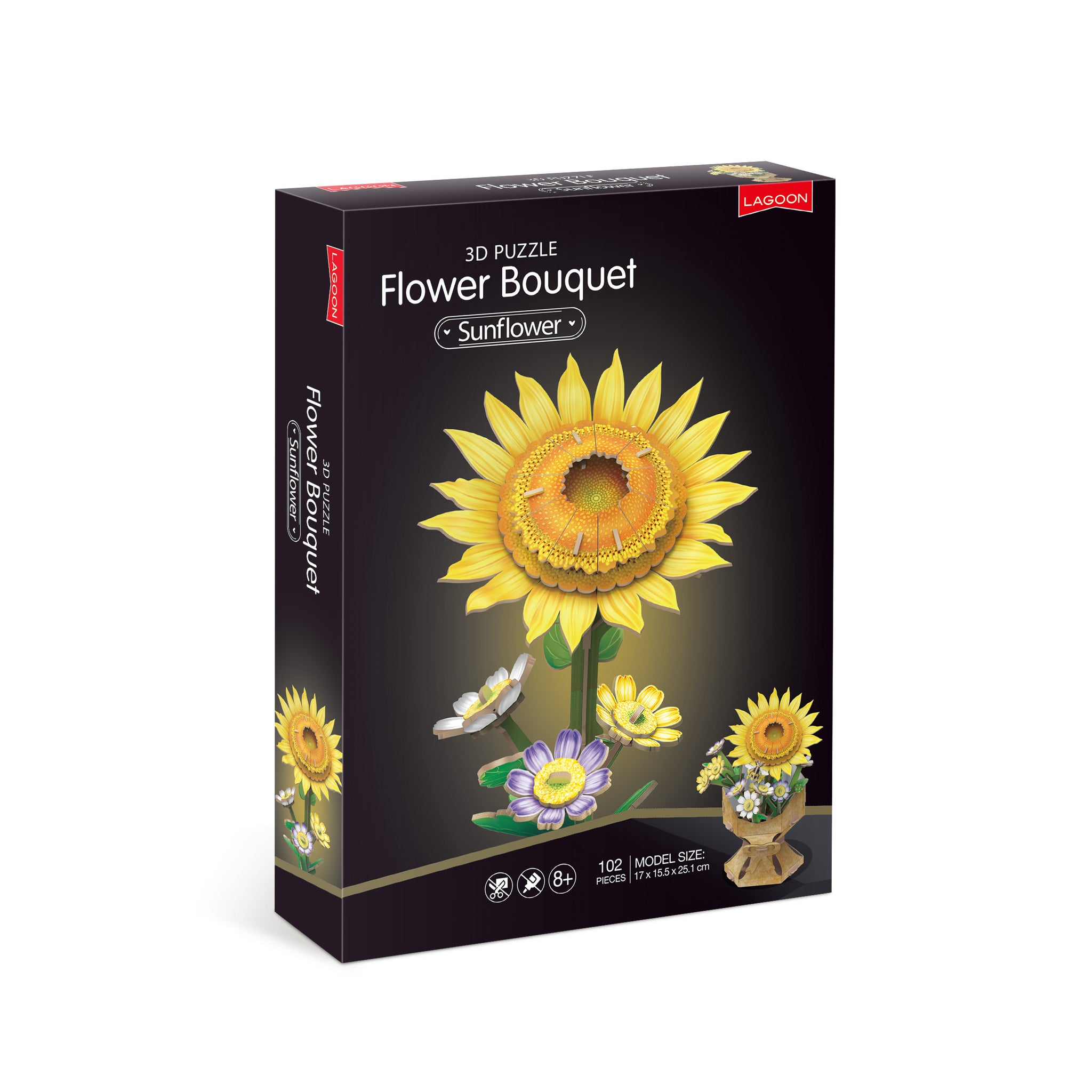 Sunflower Flower Bouquet - 3D Puzzle