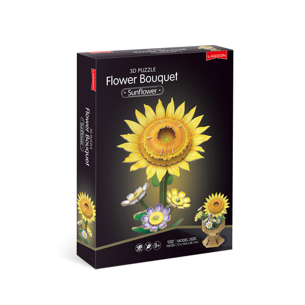 Sunflower Flower Bouquet - 3D Puzzle
