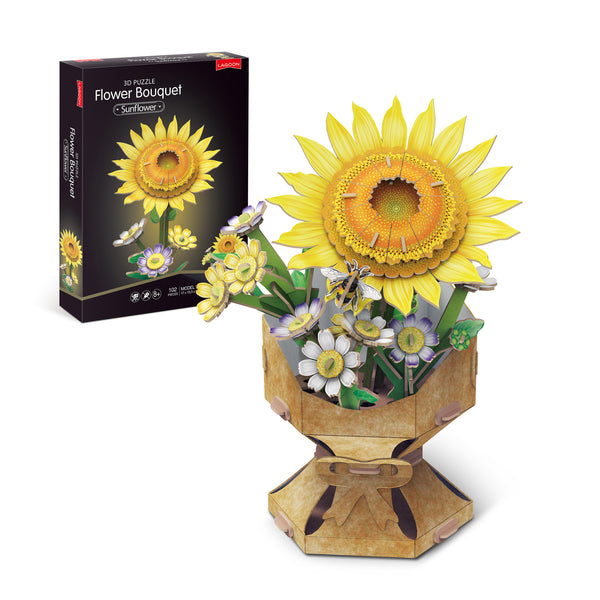 Sunflower Flower Bouquet - 3D Puzzle