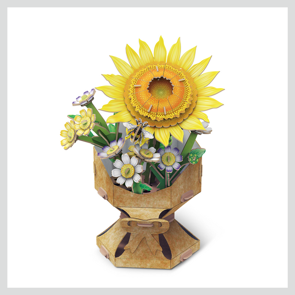 Sunflower Flower Bouquet - 3D Puzzle